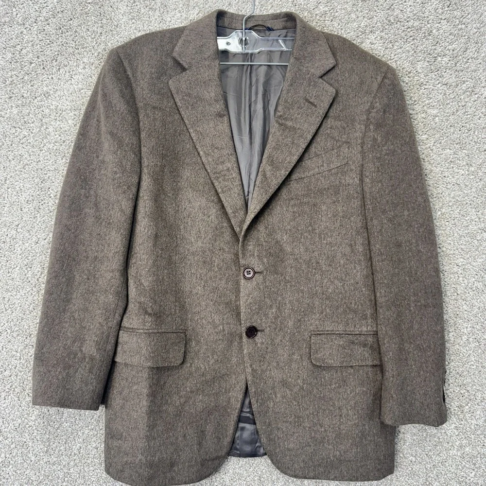 Scuderi Cashmere Sport Coat Mens 42R Loro Piana Brown Blazer Italy Boyds EUC